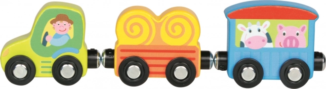 GOKI Wooden Tractor with Trailers Pepe