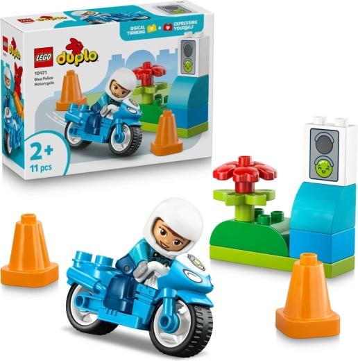 LEGO DUPLO mėlynas policijos motociklas