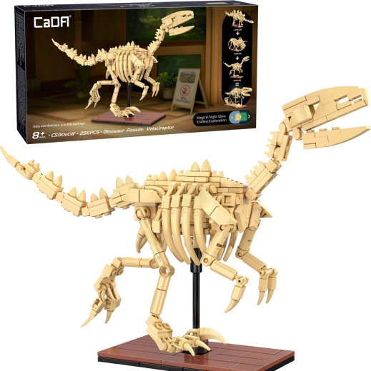 Konstruktorius CaDA dinozauro fosilijos: Velociraptor, 256 detalės