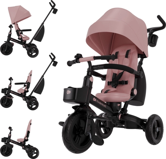 Kinderkraft Aveo 2 plus triratukas rožinis