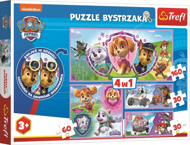 „Trefl“ „Paw Patrol“ skirtumų paieškos dėlionė 4 viename