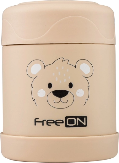 FreeON nerūdijančio plieno maisto termosas 350 ml, smėlio spalvos