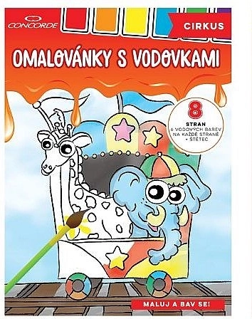 Spalvinimo knygelė su akvarelėmis CONCORDE Cirkas A4