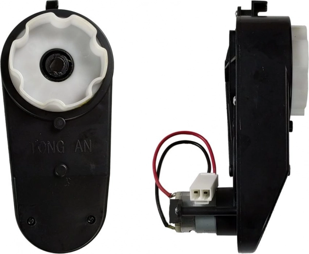 Variklis su pavarų dėže 12V 6000 RPM