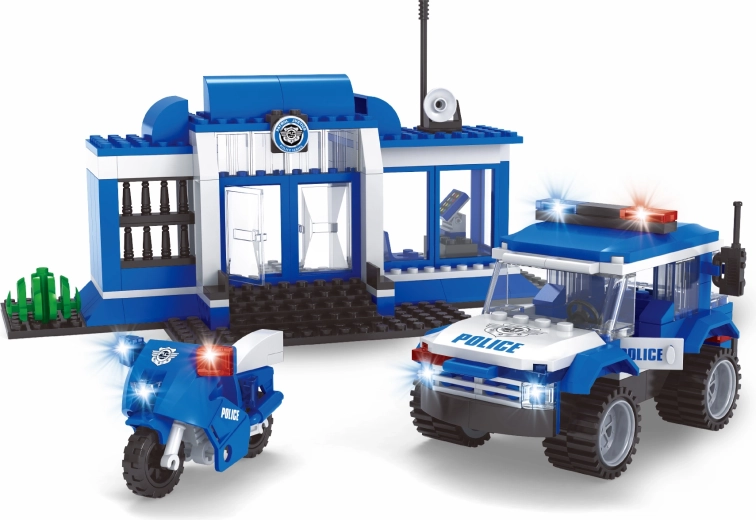 Compatible BLOXO Police Station Building Set, 194 Pieces