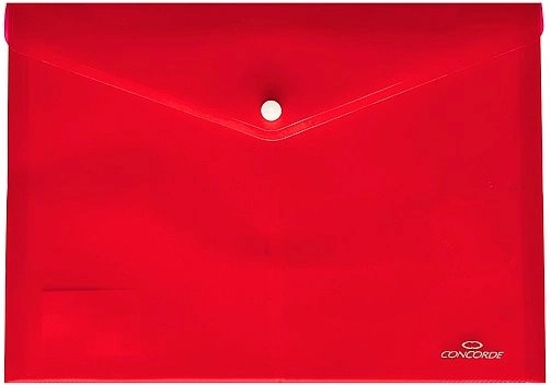 CONCORDE A5 document folder with snap, transparent red