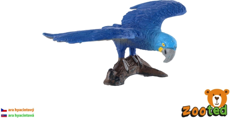 Hyacinth macaw parrot – figurine 9 cm - 1 piece