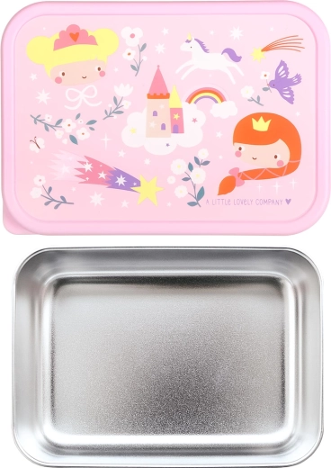 A Little Lovely Company stainless-steel lunch box with princess lid