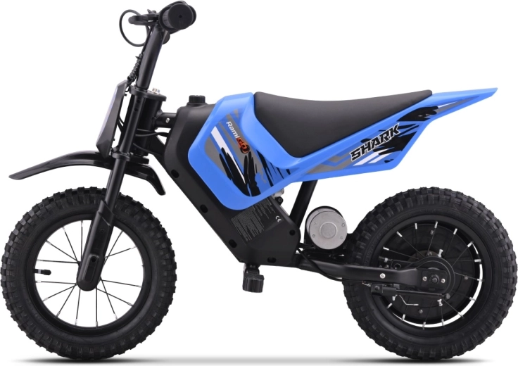 Vaikiškas elektrinis motociklas Shark – mėlynas