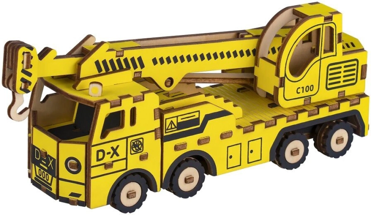 Woodcraft medinis 3D dėlionė – kranas