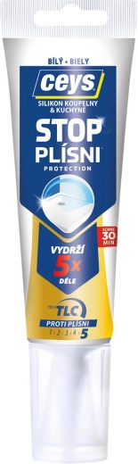 Silikoninis hermetikas nuo pelėsio 125 ml baltas CEYS