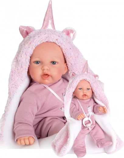 Antonio Juan Petit realistic doll with sounds, soft cloth body, 27 cm