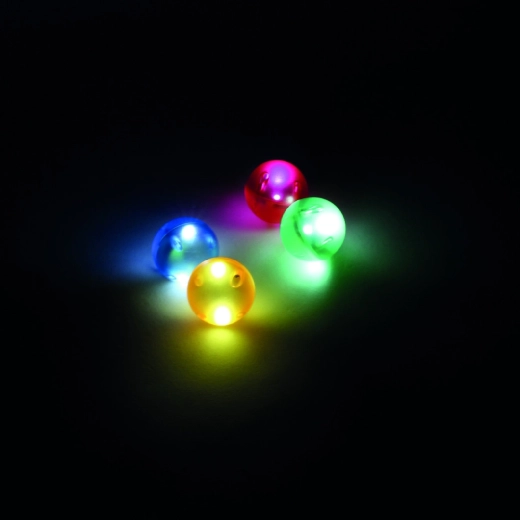Cleverclixx glowing marbles for marble run Dazzling Lights (4 pcs)