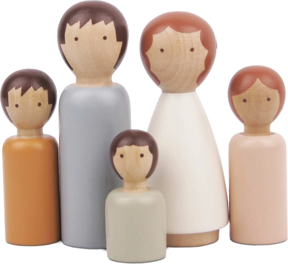 Le Toy Van medinė figūrėlių šeima lėlių nameliui (5 personažai)