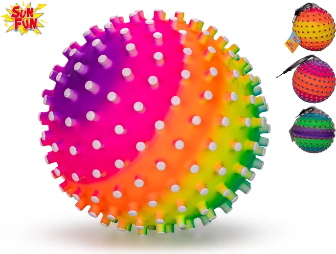 Sun Fun kamuolys 21 cm – spalvotas plastikinis kamuolys sodui, parkui ir prie baseino