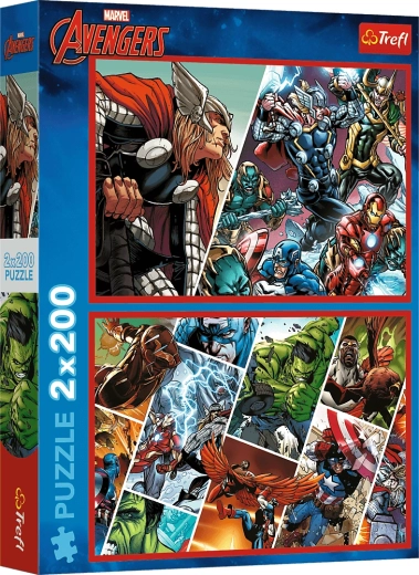 Dėlionė 2×200 detalių Avengers – Pasaulio gynėjai MARVEL