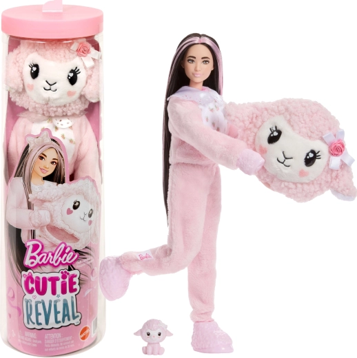 Barbie Cutie Reveal rožinė avelė – staigmena su priedais