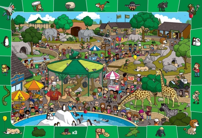 Eurographics Spot & Find – diena zoologijos sode, 100 dalių dėlionė