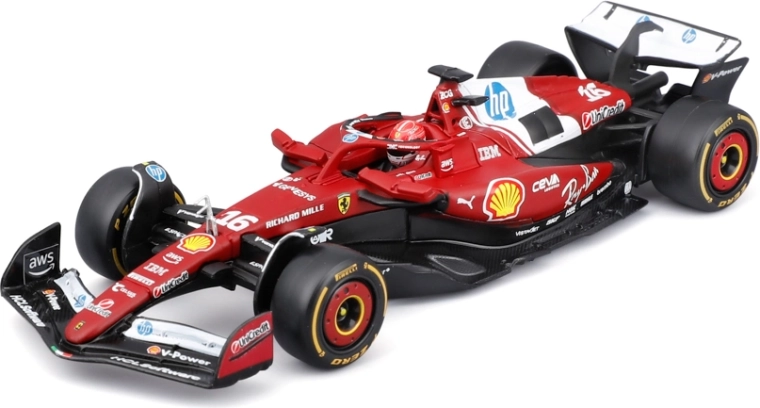 Bburago F1 modelis akrilinėje dėžutėje Ferrari SF-25 (2025) Charles Leclerc 1:43