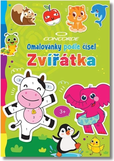 Spalvinimo pagal skaičius Concorde – gyvūnėliai