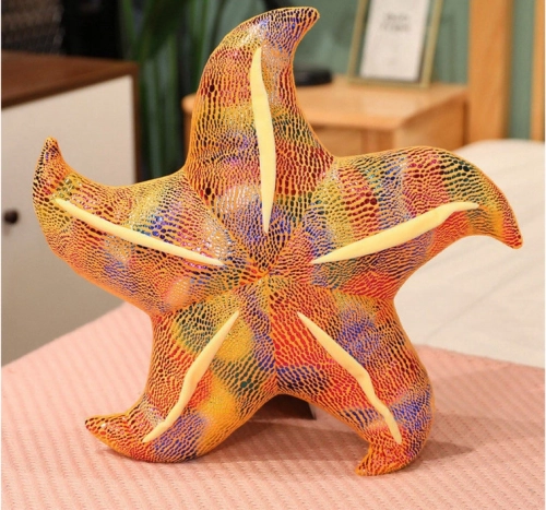 Plush Starfish Yellow Pillow 45 cm
