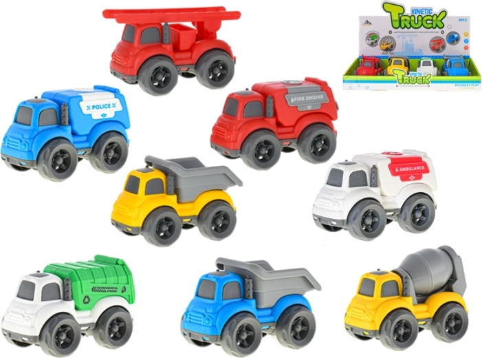 Linksmas inercinis automobiliukas 10,5 cm vaikams nuo 18 mėn.