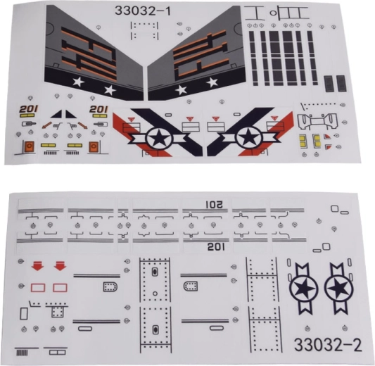 Stickers and illustrated instructions
