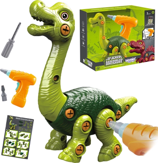 Woopie Brachiosaurus Screw-Together Building Set with Drill