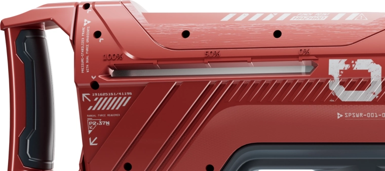 Be baterijų: visiškai mechaninis blasteris