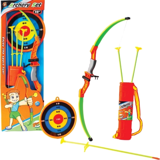 Kids' Bow 76 cm with Target and 3 Suction-Cup Arrows