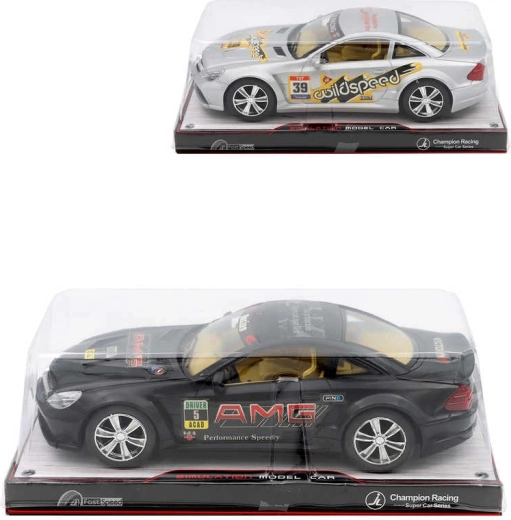 Sportinis lenktyninis automobilis su inerciniu mechanizmu 25 cm, lizdinėje pakuotėje – 1 vnt.