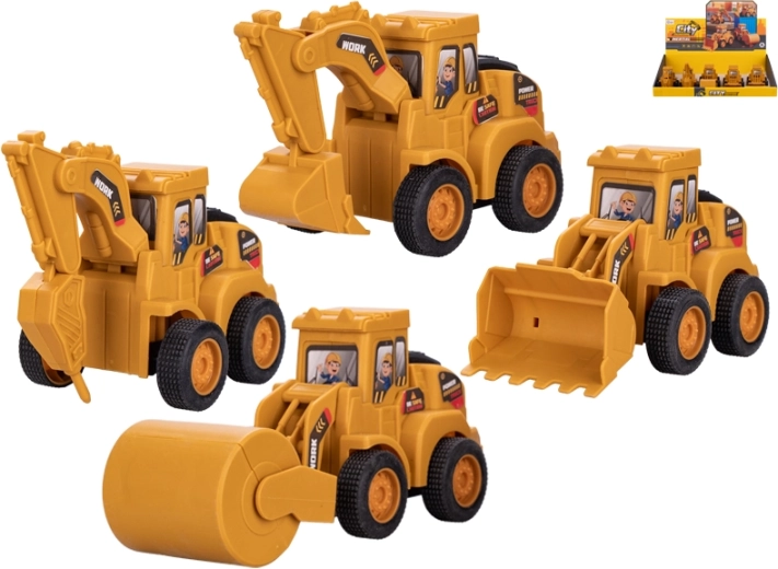 Statybinių transporto priemonių rinkinys su paspaudimo pavara 12–15 cm