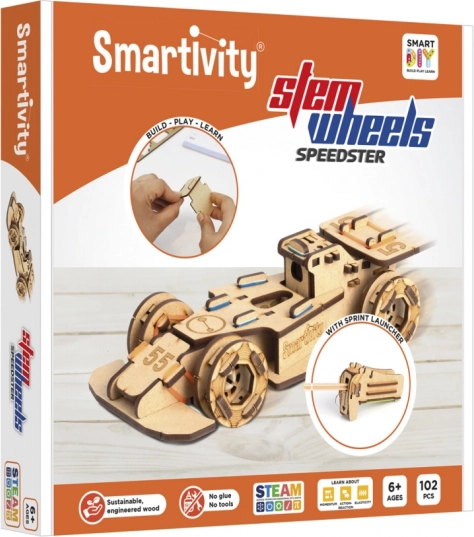 Smartivity formulė – medinis lenktyninio automobilio konstruktorius su paleidikliu