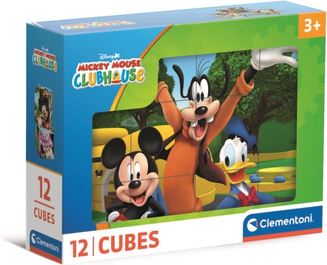 Dėlionės kubeliai 12 vnt. DISNEY „Mikio ir Minės peliukų draugų klubas“ – Clementoni