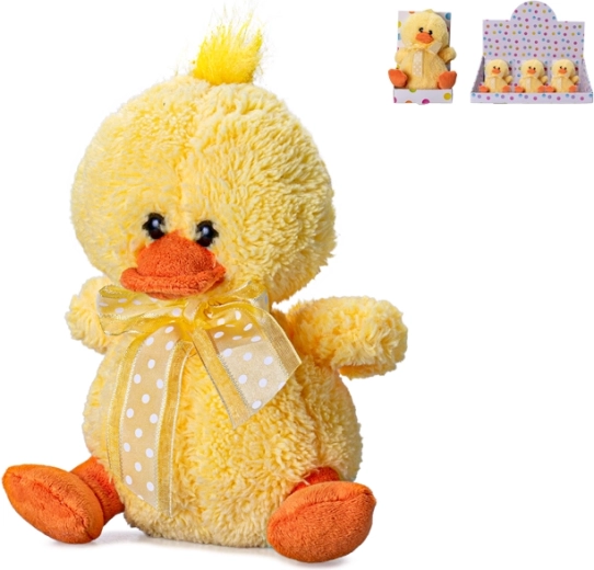 Plush duckling with bow 15 cm