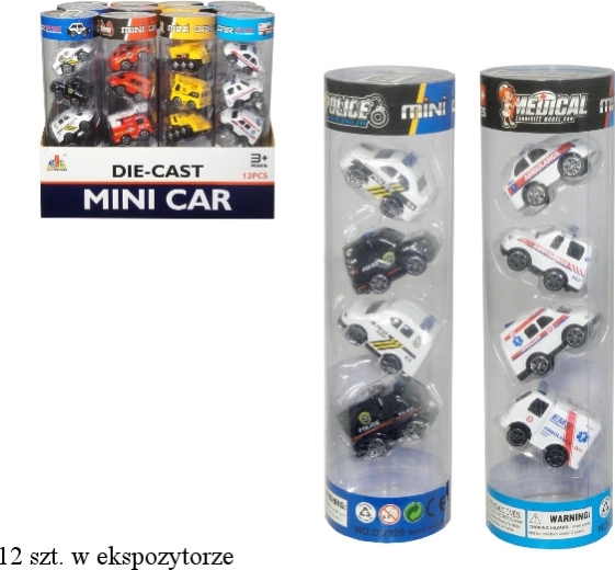 Mini cars in a tube (construction or rescue) - 1 piece