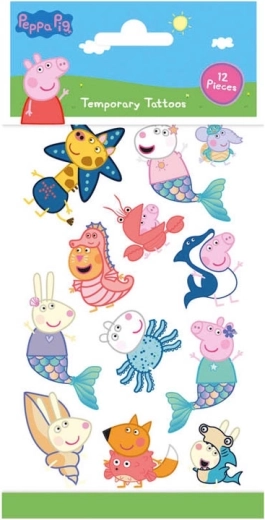 Laikinos „Peppa Pig“ tatuiruotės