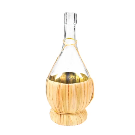 Fiasco Glass Bottle 1 L with Straw Weave