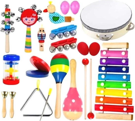 Medinis vaikiškų muzikos instrumentų rinkinys