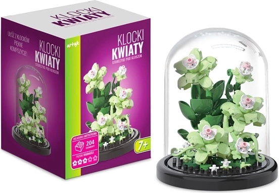 Orchidėjos konstruktorius permatomame gaubte – 204 dalys