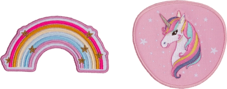 Keičiami ženkliukai BAAGL Baaglies Rainbow Unicorn, 2 vnt.