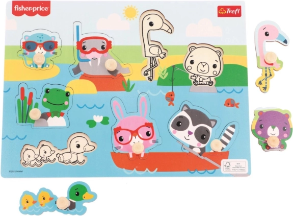 Wooden Puzzle Fisher-Price Animals by the Water