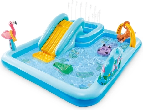 Slide with a soft landing for safer fun