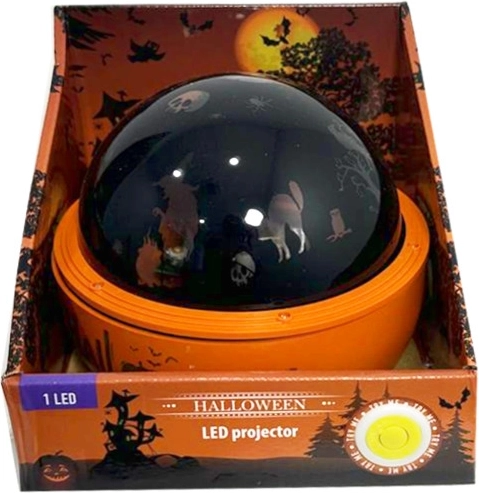 Halloween light projector with quiet rotation, LED, 16 × 13.5 cm