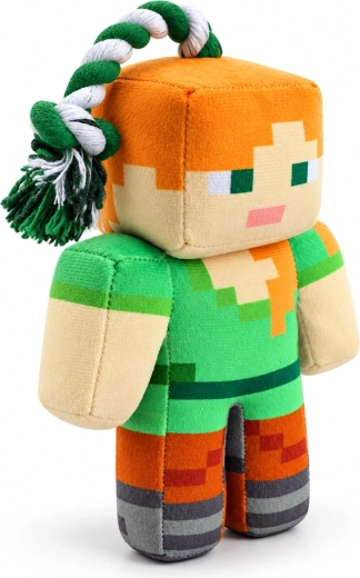 Minecraft Alex Dog Toy with Rope