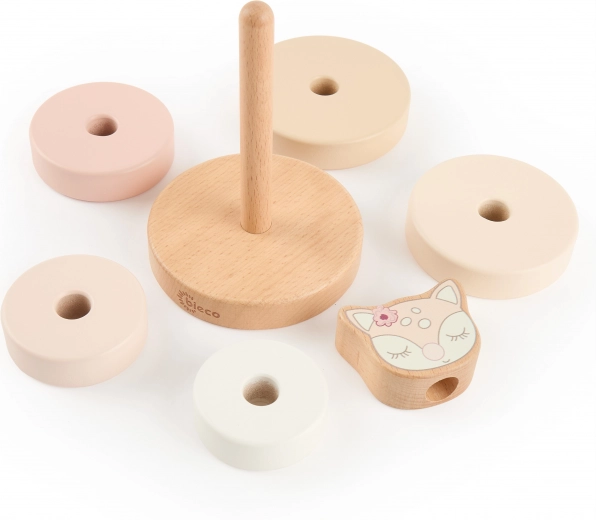 Wooden stacking tower fawn Ella Bieco