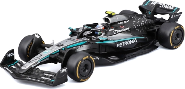 Bburago Formula 1 model Mercedes-AMG Petronas W16 2025 Kimi Antonelli 1:43 in a decorative display box
