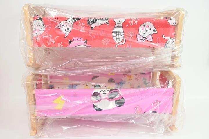 Fabric cradle with a heart motif