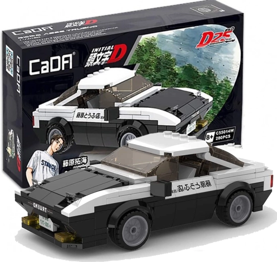 CaDA Toyota AE86 Trueno INITIAL D lenktyninis automobilis – 280 detalių konstruktorius