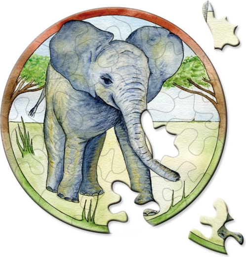 Curiosi round puzzle Picoli Elephant 33 pieces